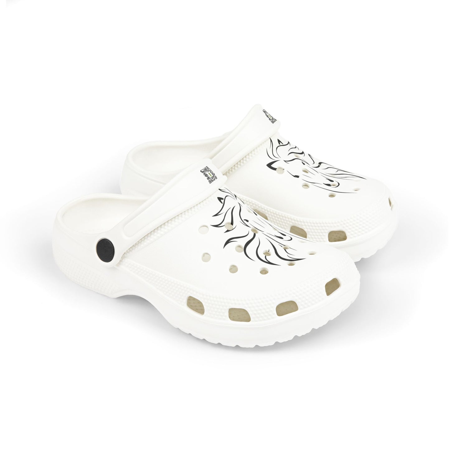 Evergreen Horse Line - Horse Design Kid's EVA Foam Clogs (AOP)