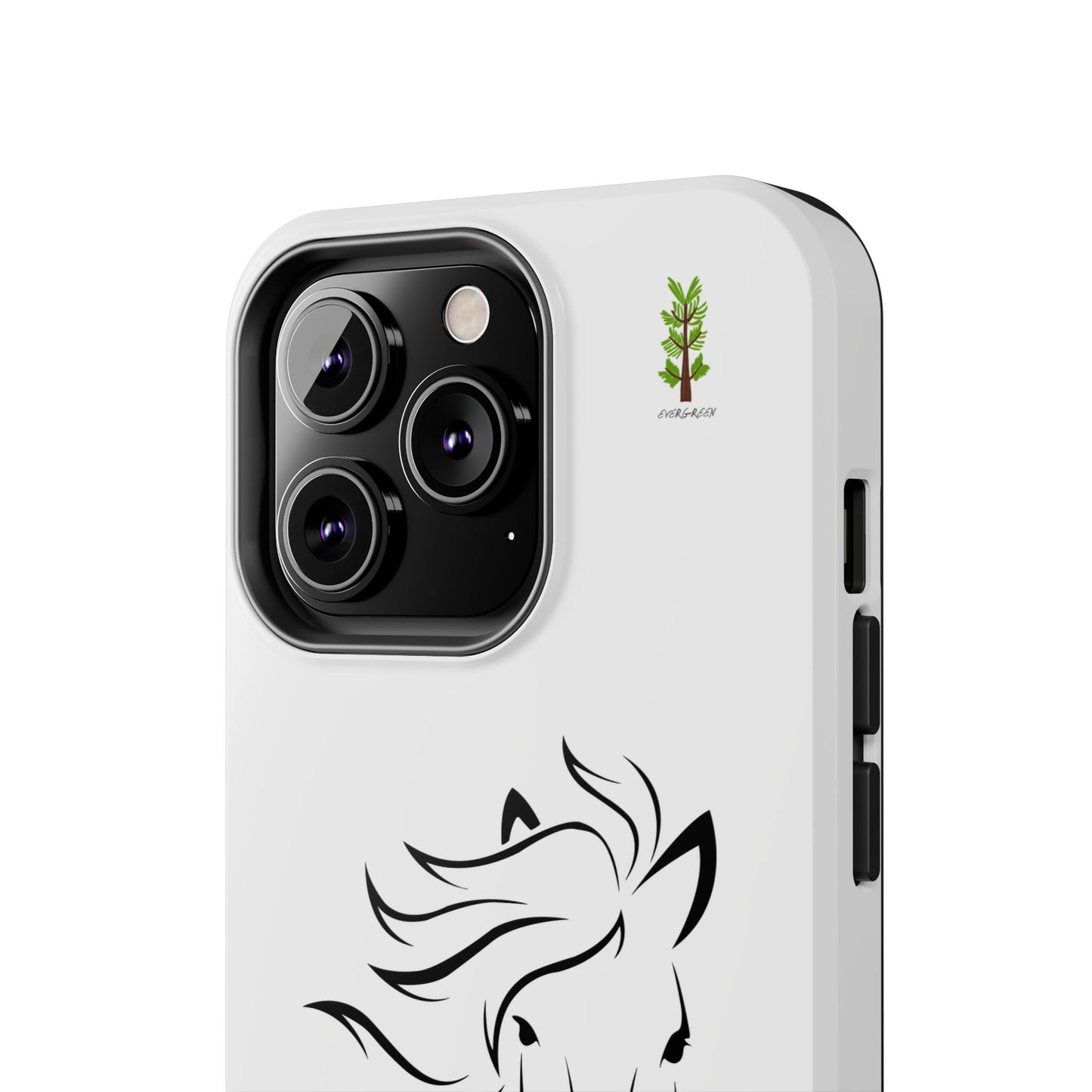 Evergreen Horse Line - Elegant Horse Design Tough Phone Case - Durable Protection for Equestrian Lovers