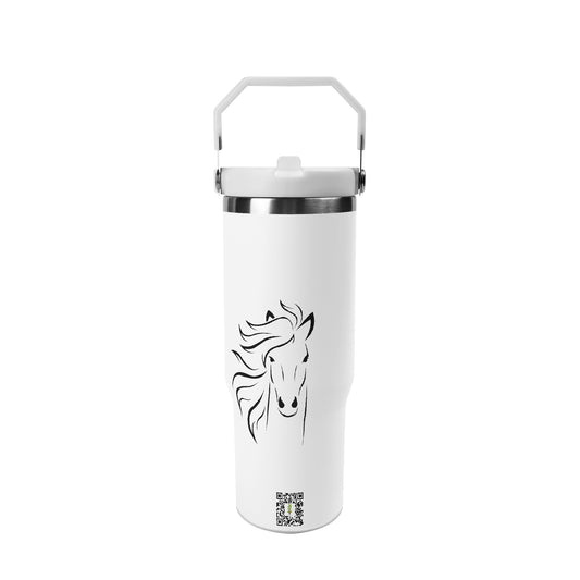 Evergreen Horse Line - 30oz Stainless Steel Tumblers Coffe Cup Suitable for Vehicle Cup Holders