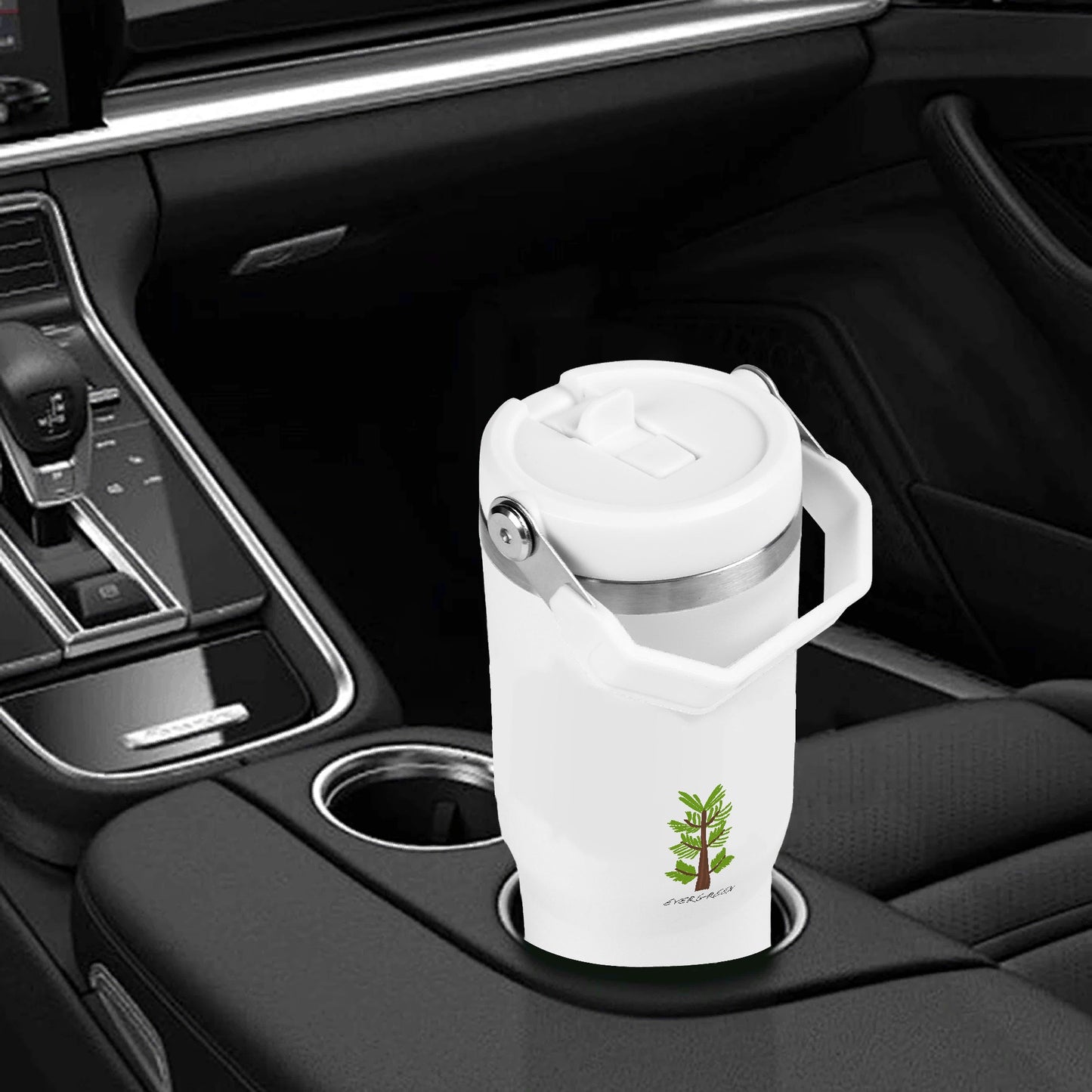 Evergreen Horse Line - 30oz Stainless Steel Tumblers Coffe Cup Suitable for Vehicle Cup Holders