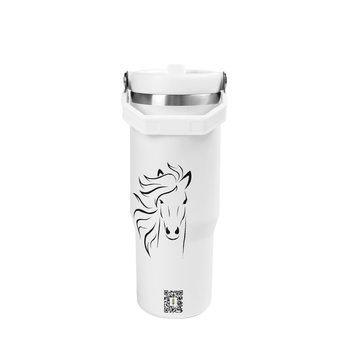 Evergreen Horse Line - 30oz Stainless Steel Tumblers Coffe Cup Suitable for Vehicle Cup Holders