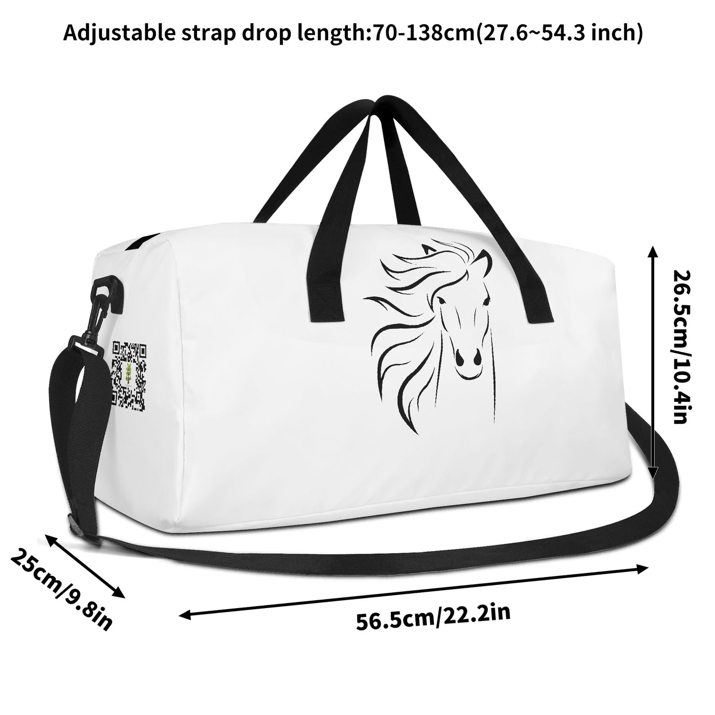 Evergreen Horse Line - Minimalist Travel Duffel Bags Sport Gym Tote Bag