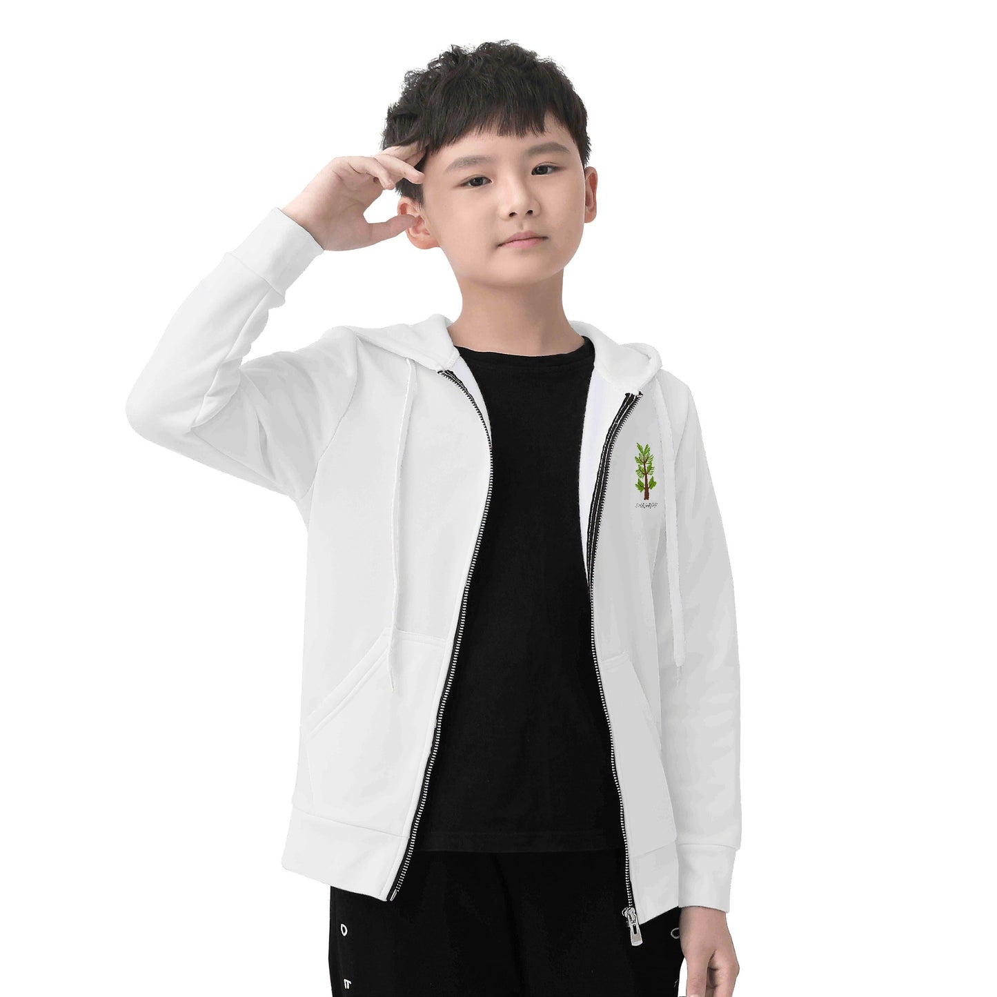 Evergreen Horse Line - Children All Over Print Classic Zip Up Hoodie Warm Jacket