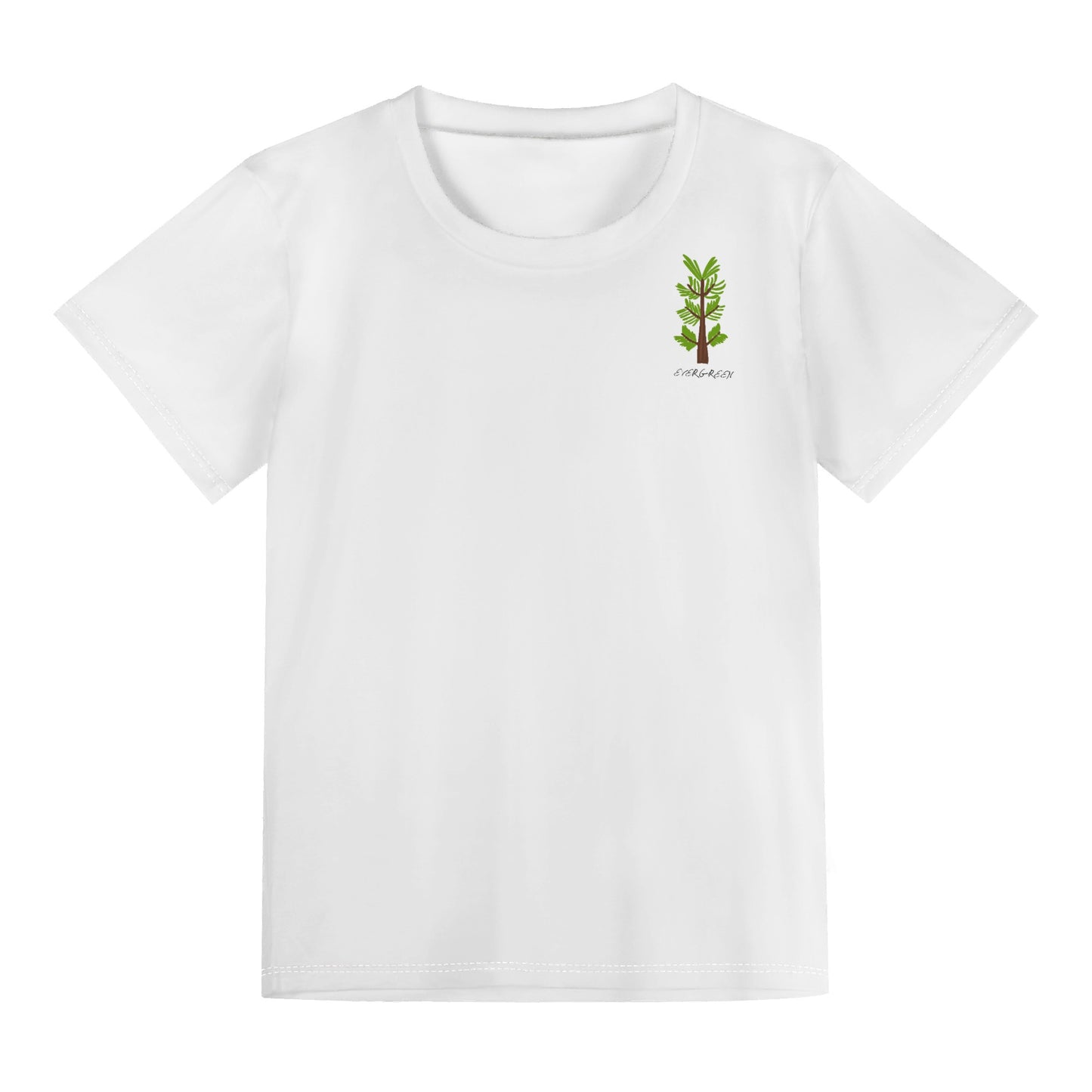 Evergreen Horse Line - Childrens Loose Fit Short Sleeve T-Shirt Pull on Tees