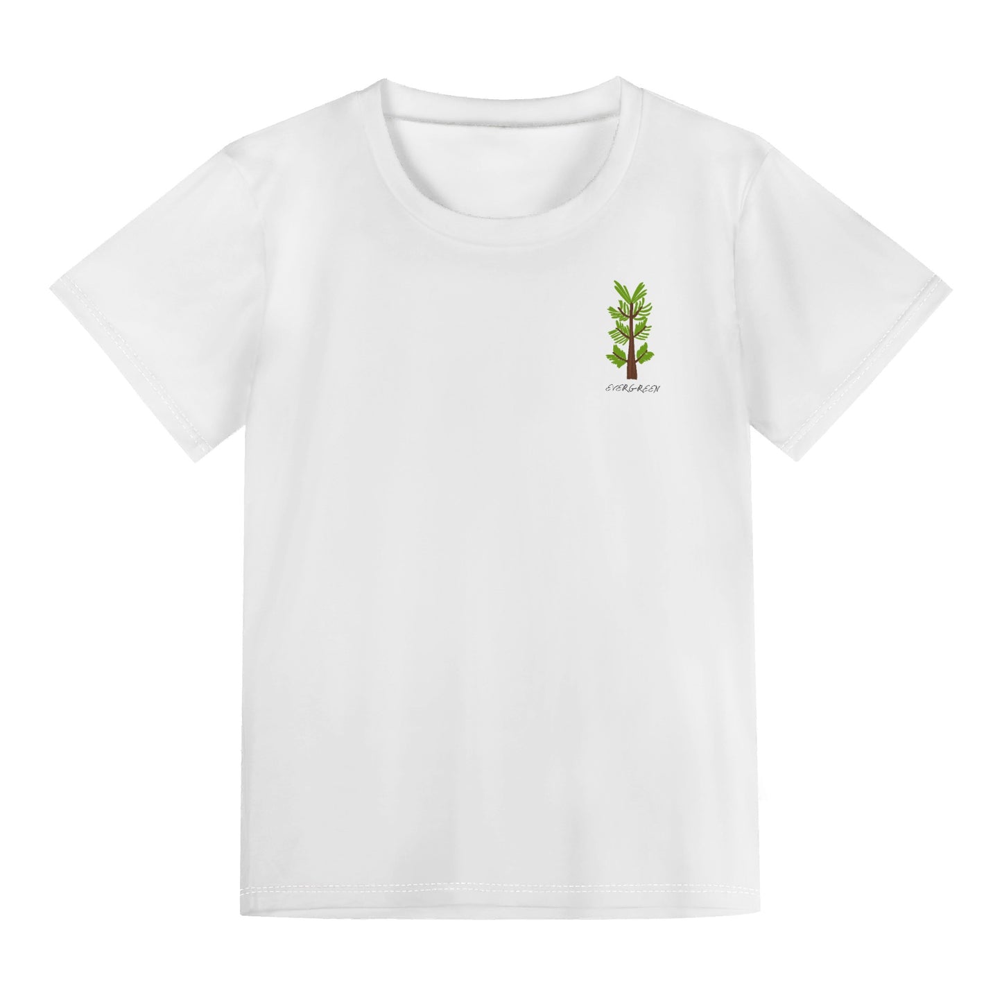 Evergreen Horse Line - Childrens Loose Fit Short Sleeve T-Shirt Pull on Tees