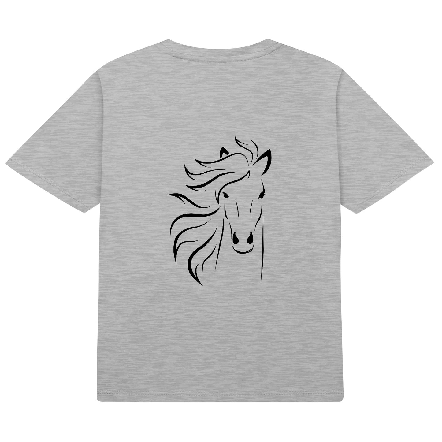 Evergreen Horse Line - Kids Cotton Front & Back Printing T-Shirt