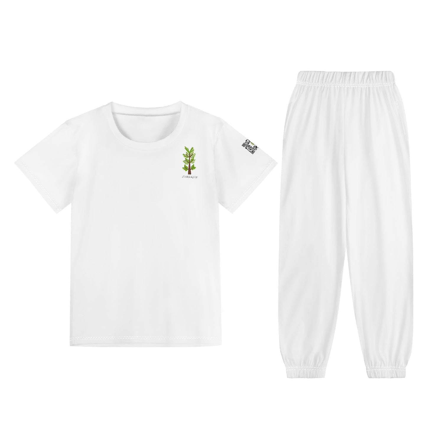 Evergreen Horse Line - Childrens Sleepwear Short Sleeve Shirt and Long Pants Set