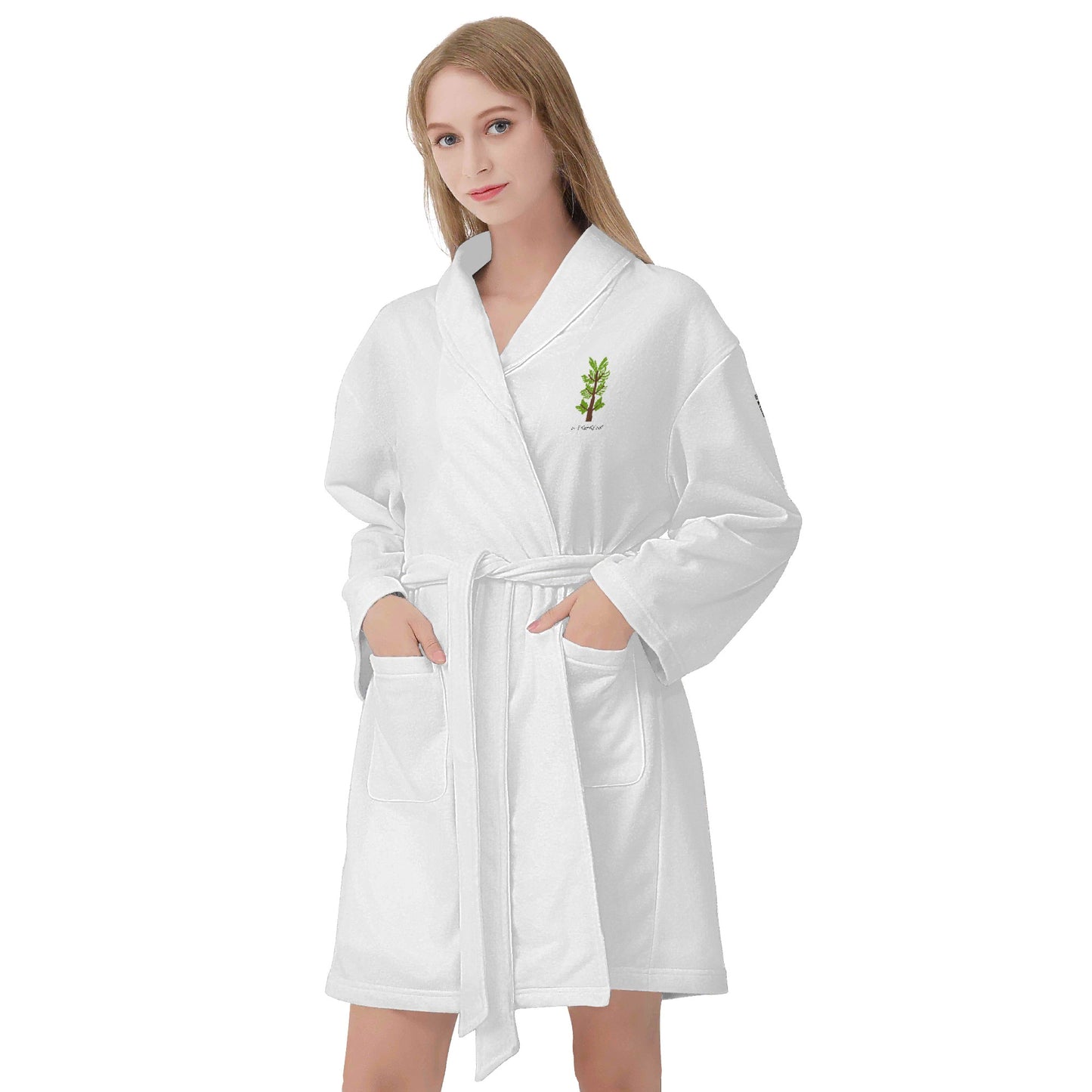 Evergreen Horse Line - Womens Short Bathrobe