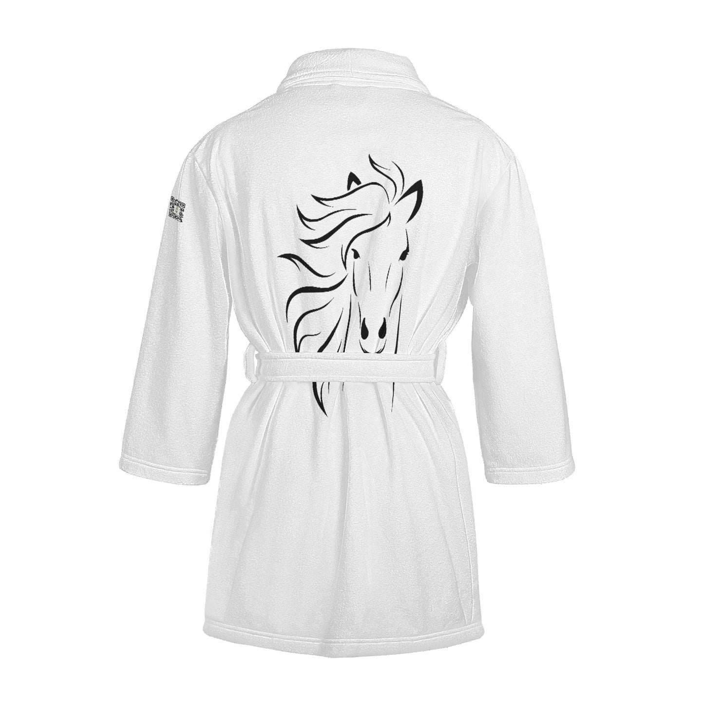 Evergreen Horse Line - Womens Short Bathrobe
