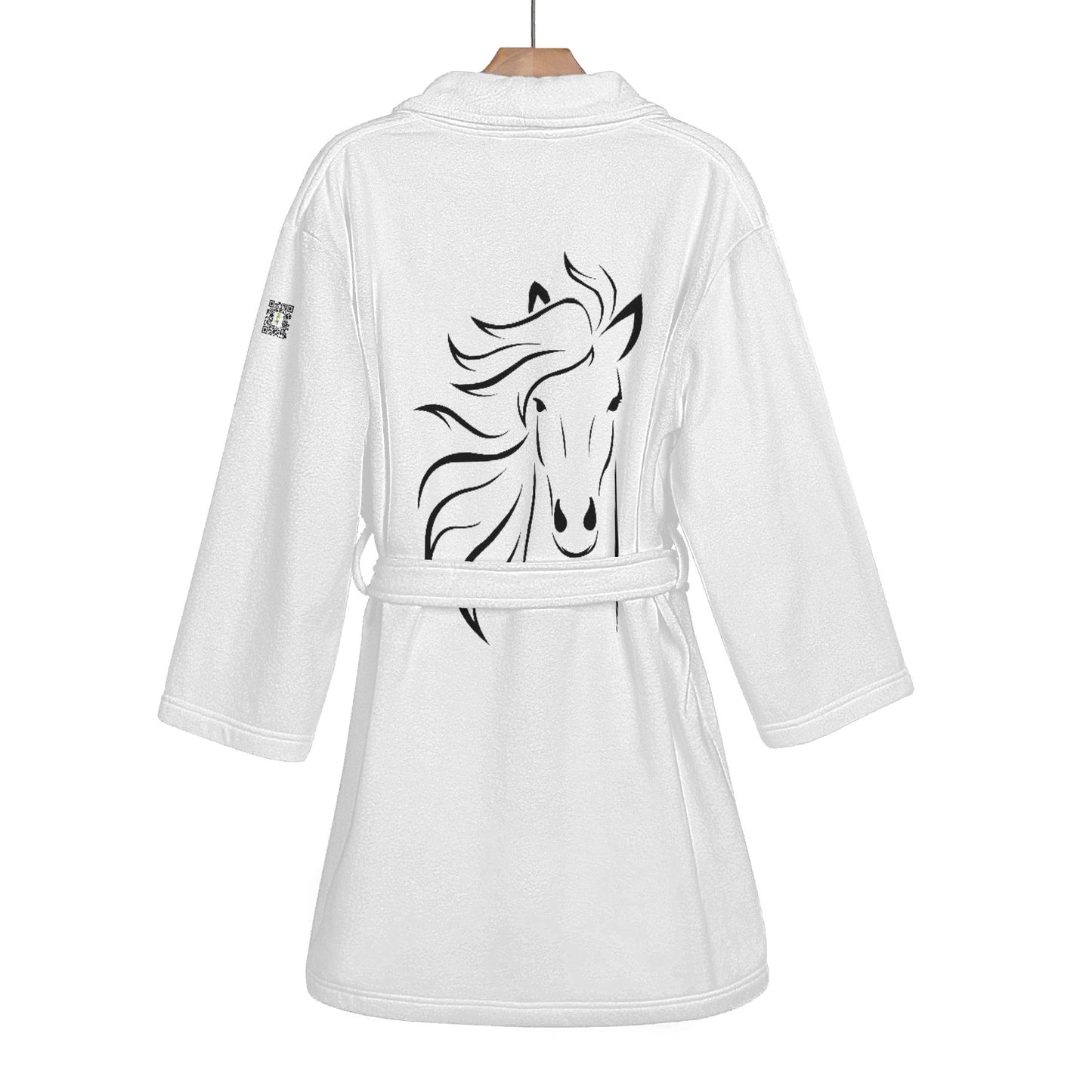 Evergreen Horse Line - Womens Short Bathrobe