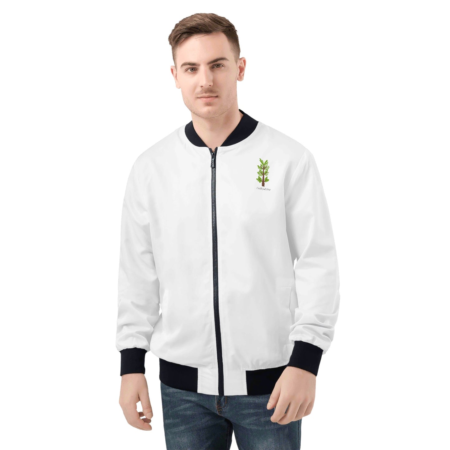 Evergreen Horse Line - Mens All Over Print Zip Up Bomber Jacket