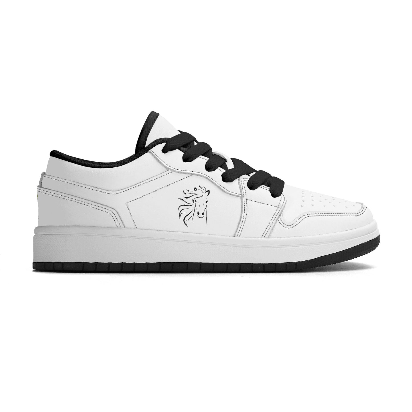 Evergreen Horse Line - Kids Premium Low Top Leather Sneakers