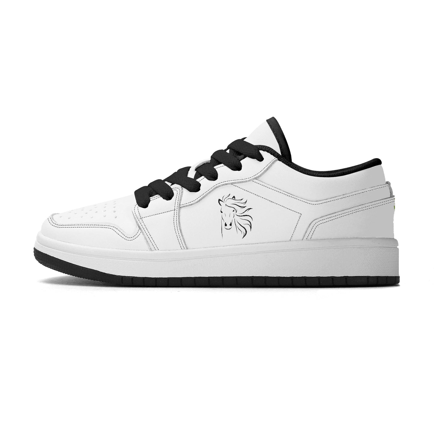 Evergreen Horse Line - Kids Premium Low Top Leather Sneakers