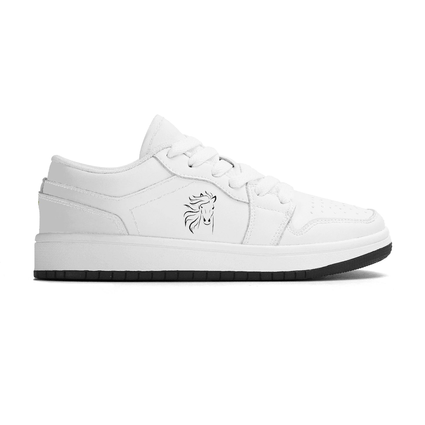 Evergreen Horse Line - Kids Premium Low Top Leather Sneakers