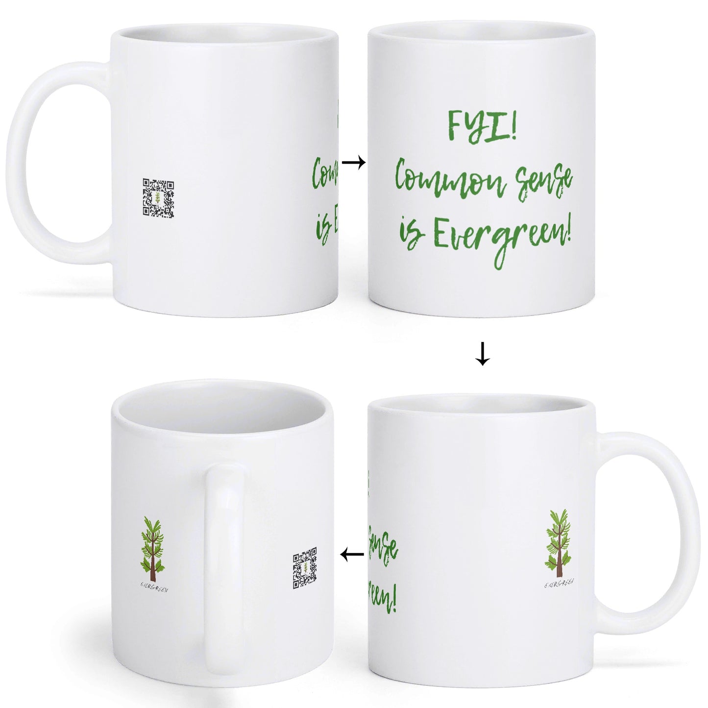 Evergreen FYI! Line - White Coffee Mug