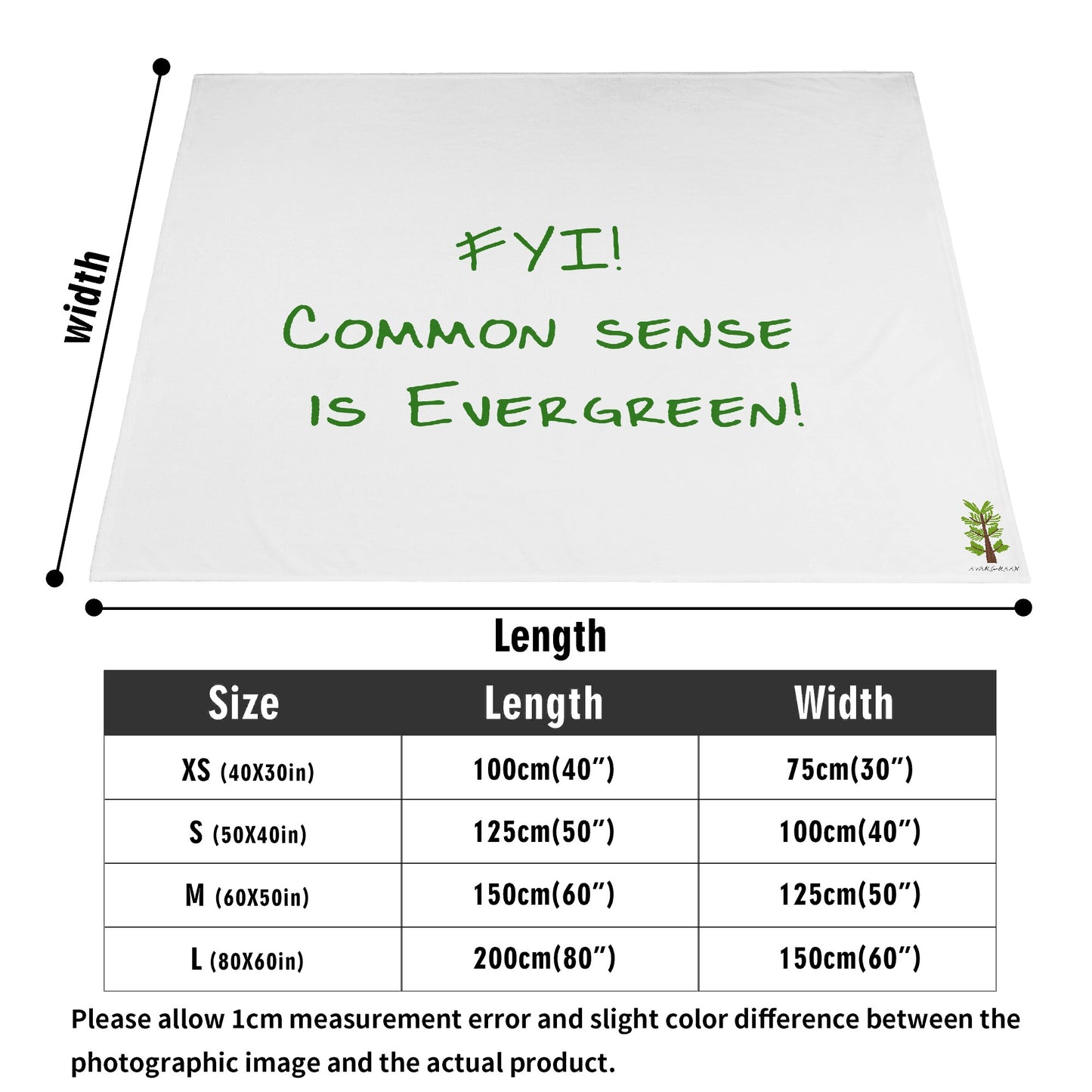 Evergreen FYI Line - Horizontal Flannel Breathable Blanket 4 Sizes