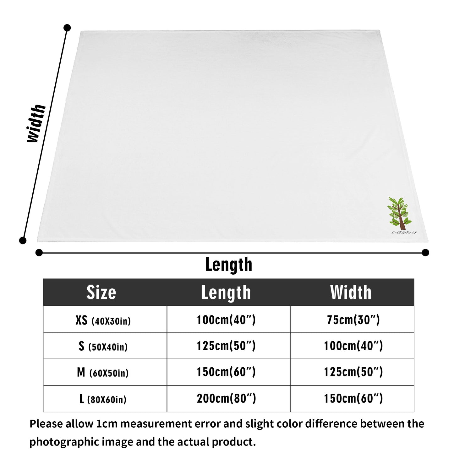 Evergreen Original - Horizontal Flannel Breathable Blanket 4 Sizes