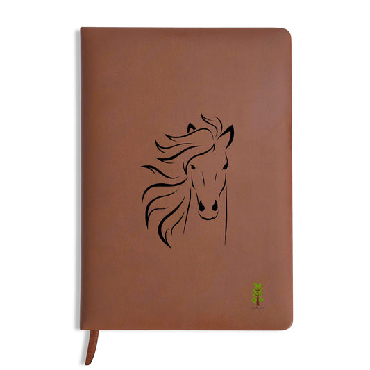 Evergreen Horse Line - Black and Brown Notebook / Journal