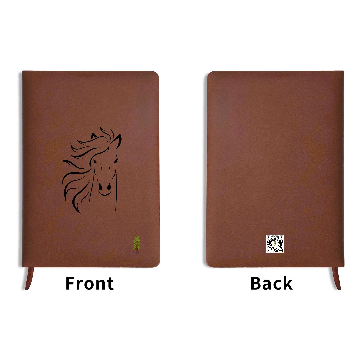 Evergreen Horse Line - Black and Brown Notebook / Journal