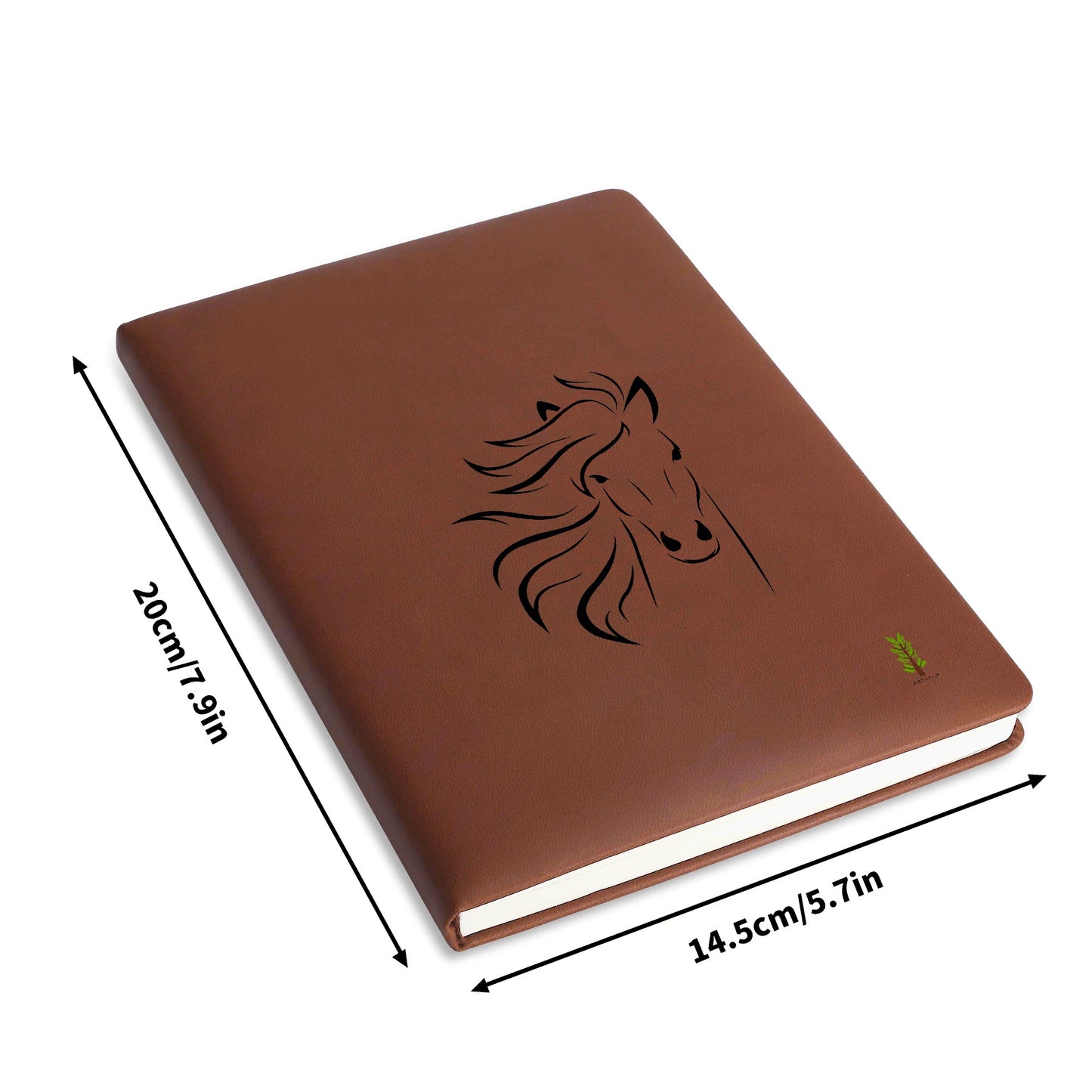 Evergreen Horse Line - Black and Brown Notebook / Journal