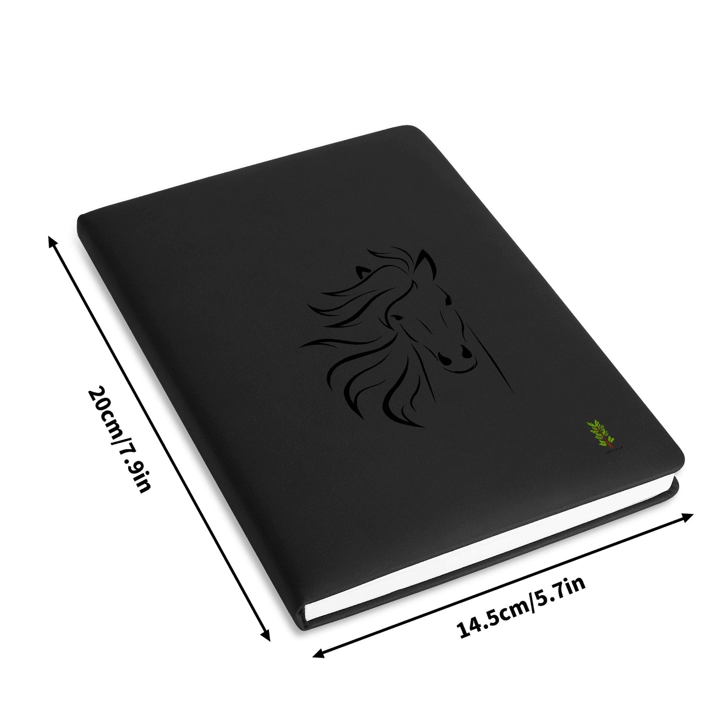 Evergreen Horse Line - Black and Brown Notebook / Journal