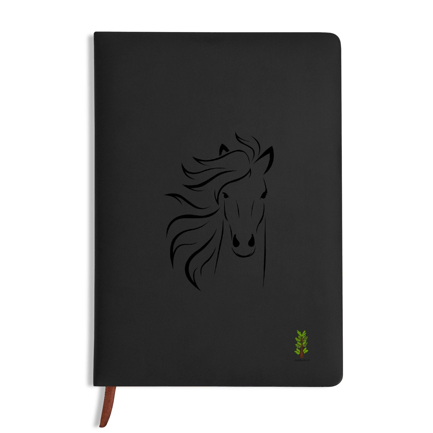 Evergreen Horse Line - Black and Brown Notebook / Journal