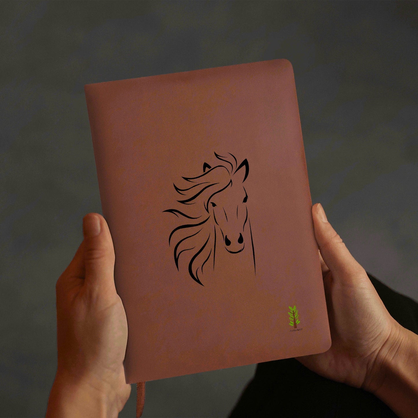 Evergreen Horse Line - Black and Brown Notebook / Journal