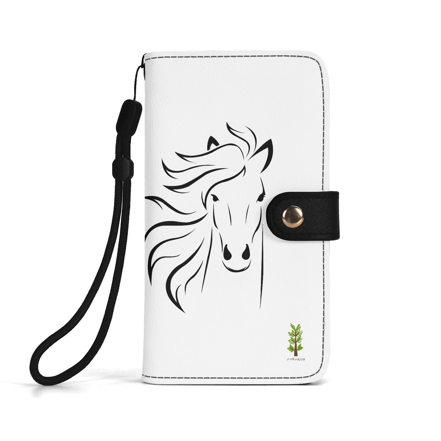 Evergreen Horse Line - Phone Flip Case PU Leather Cover for Most Mobile Phone Models