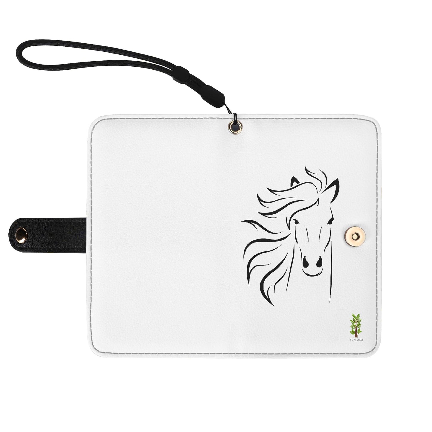 Evergreen Horse Line - Phone Flip Case PU Leather Cover for Most Mobile Phone Models