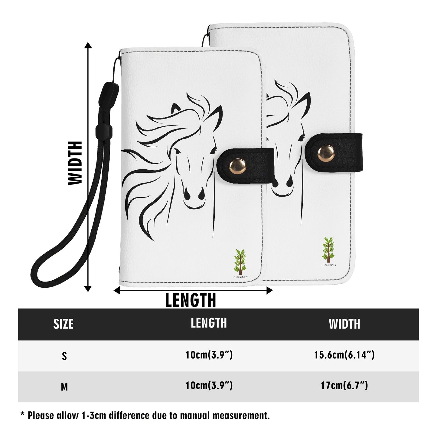 Evergreen Horse Line - Phone Flip Case PU Leather Cover for Most Mobile Phone Models