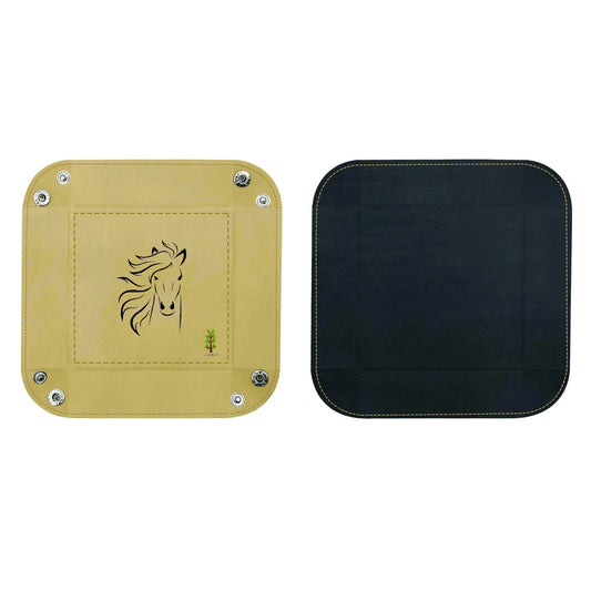 Evergreen Horse Line - Custom Designs for PU Leather Valet Tray with Jewelry Key Coin Glasses Tray