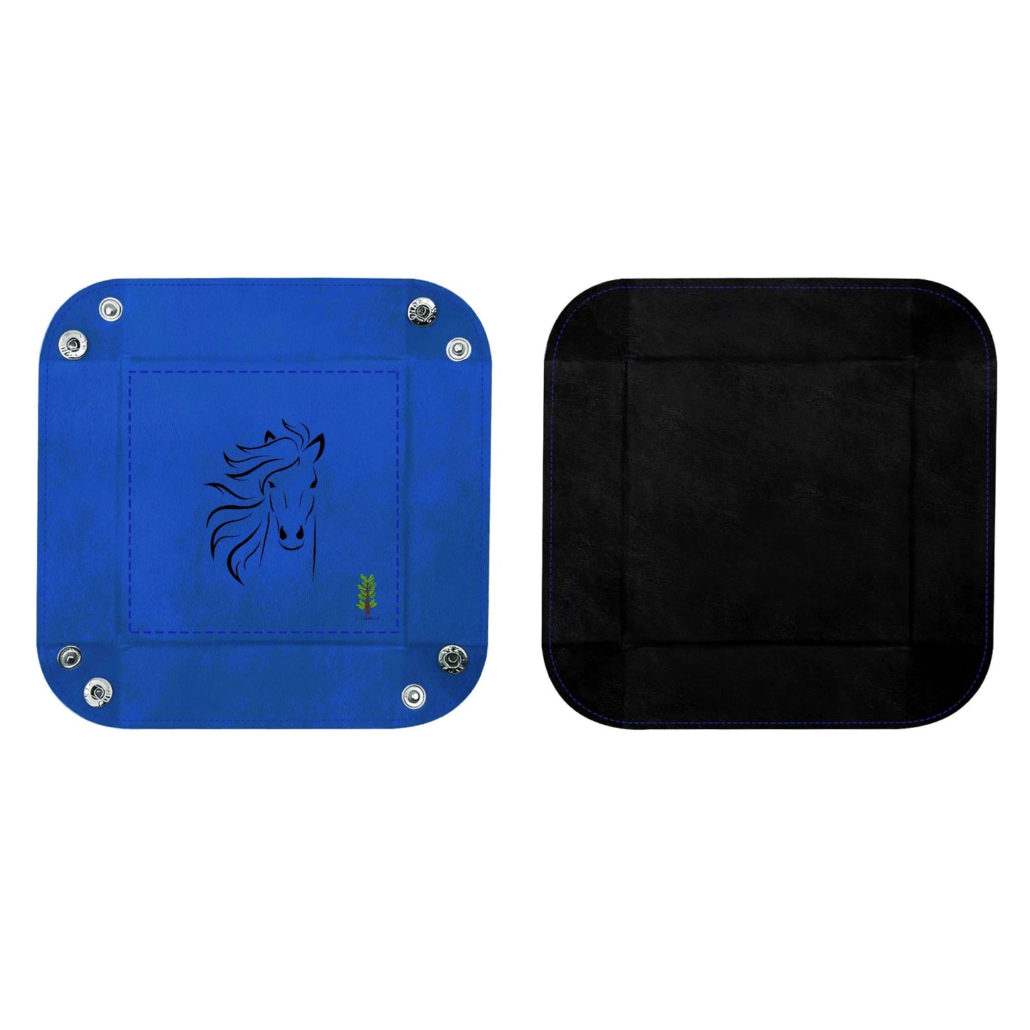 Evergreen Horse Line - Custom Designs for PU Leather Valet Tray with Jewelry Key Coin Glasses Tray