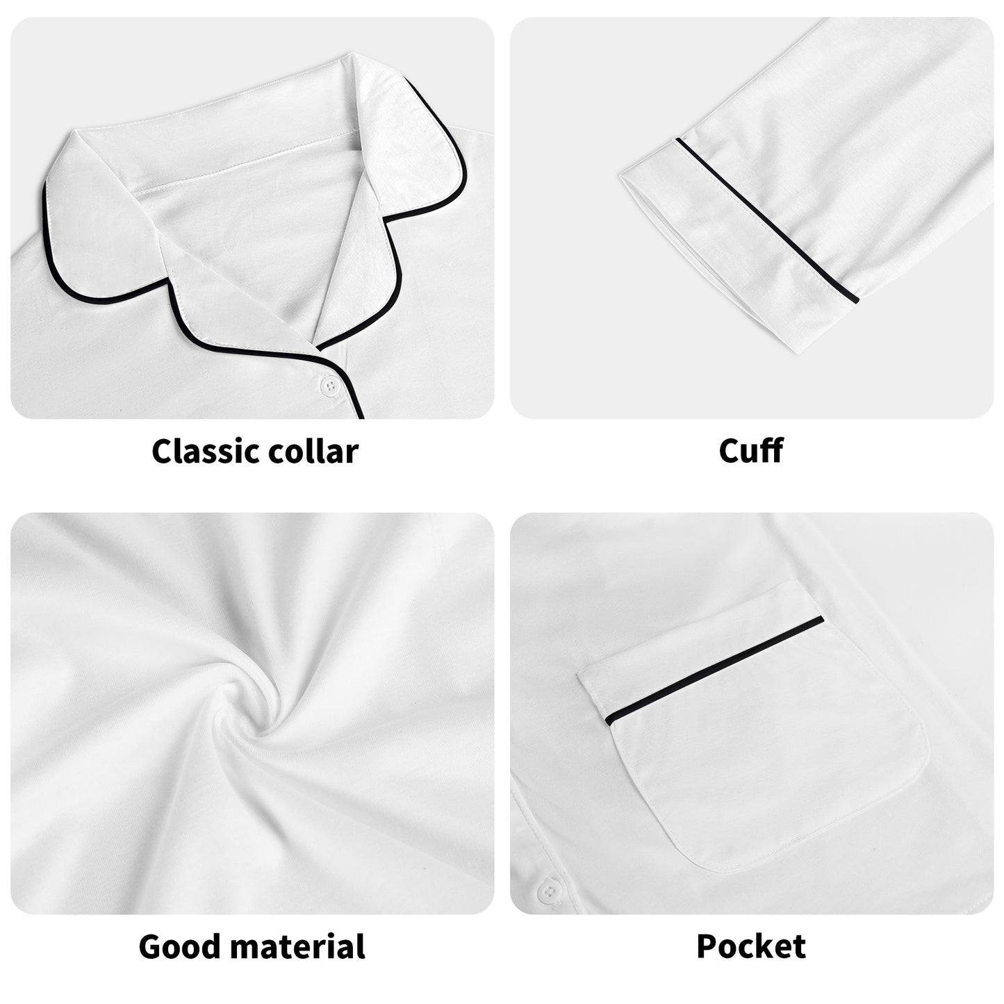 Evergreen Horse Line - Childrens Long Sleeve Nightwear Pajama Set with Pockets