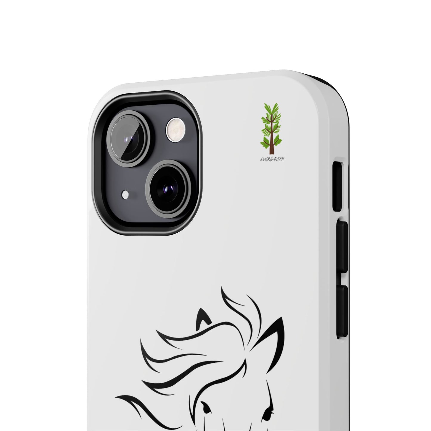 Evergreen Horse Line - Elegant Horse Design Tough Phone Case - Durable Protection for Equestrian Lovers