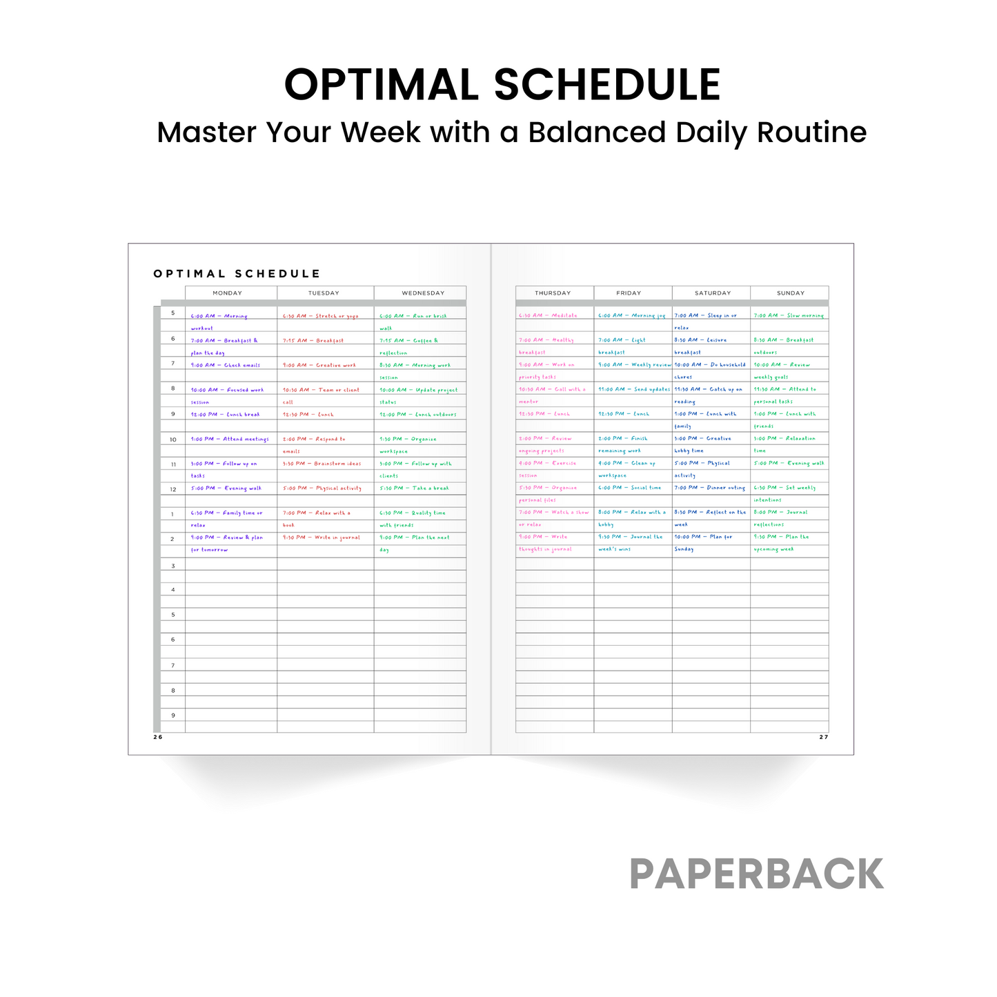 Time Resource Planner - A5 - Coil / Spiral bound - Annual Subscription
